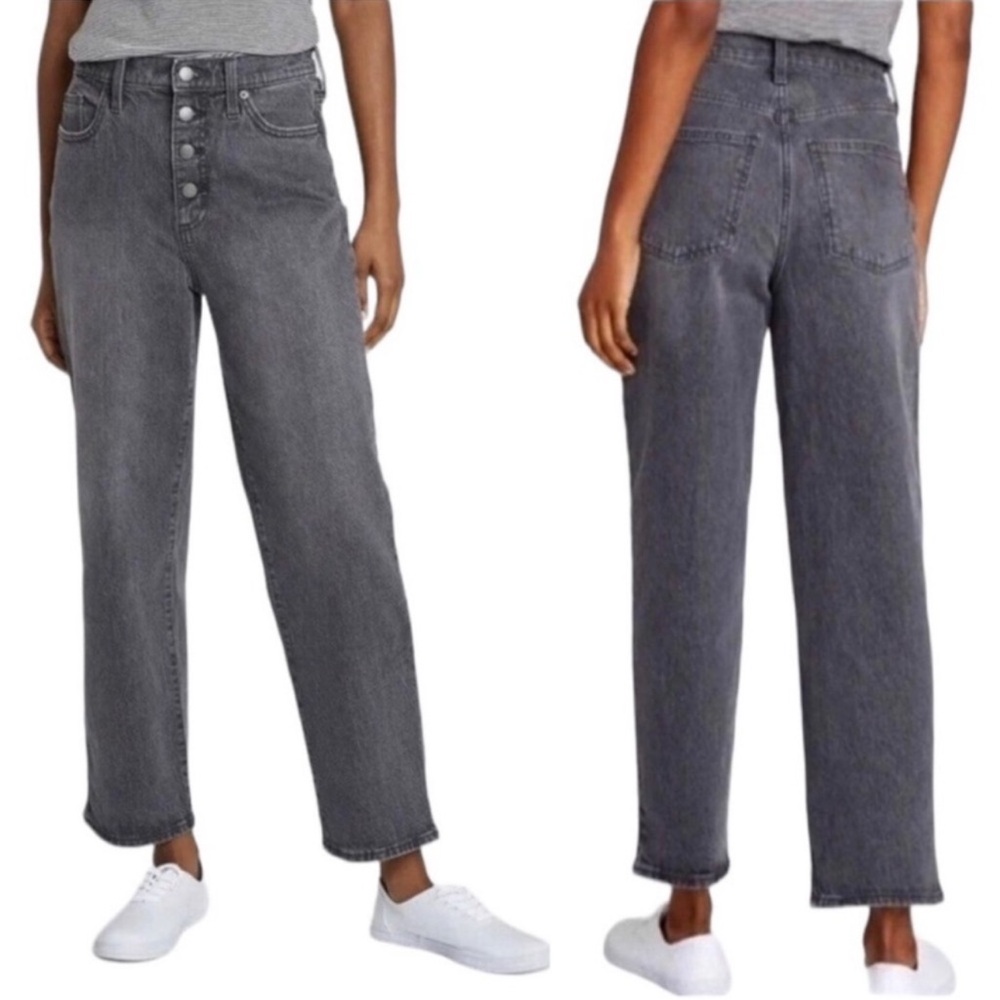 Universal Threads Women's Gray Wash Vintage Straight Jeans, size 14/32 regular